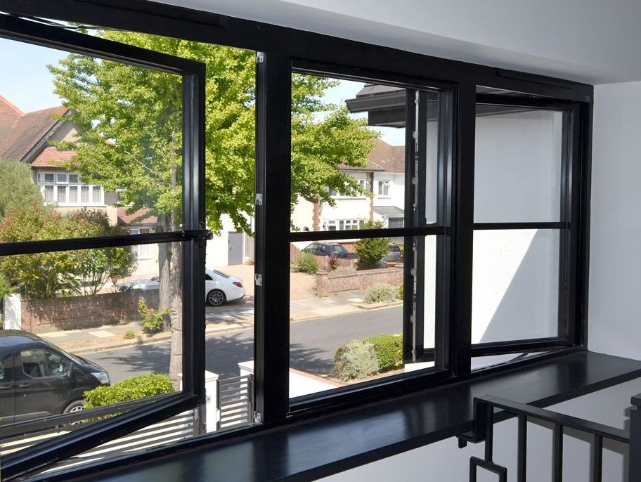 black trade aluminium windows